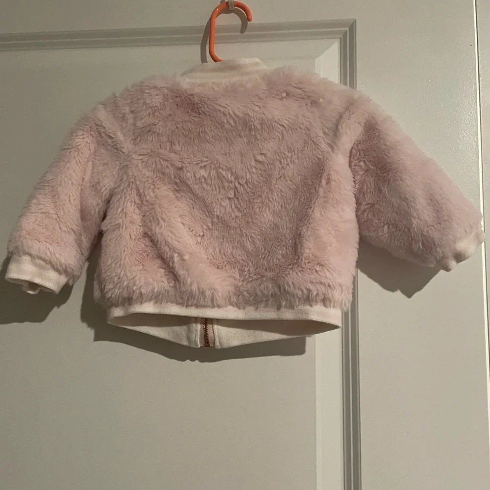 Cat & Jack Light Pink Faux Fur Kids Jacket